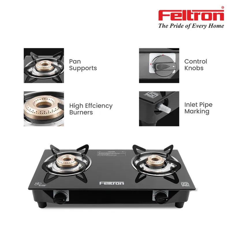 Feltron Nano Gas Stoves Cooktop (2 Burner) — image 4