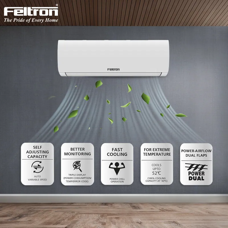 Feltron 1.5 Ton (18k) 3 Star Fixed Speed Split Air Conditioner — image 2