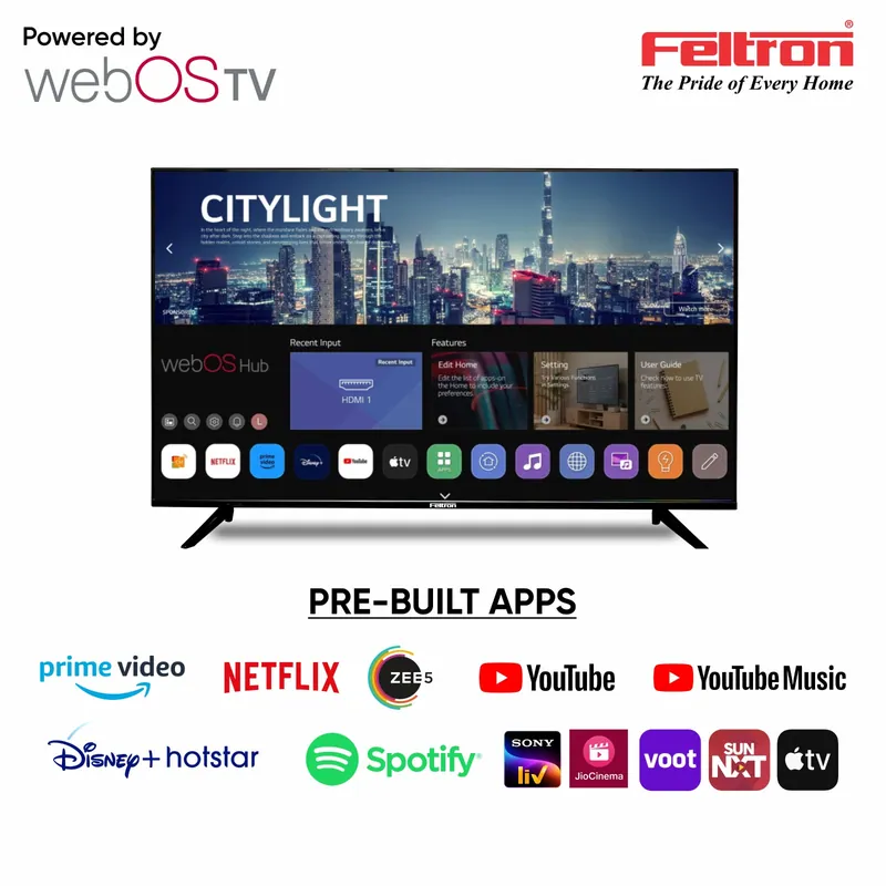 Feltron 109 cm (43 inch) Ultra HD LED Smart Web OS TV Bezel-less design (FT43094KSWFL) — image 5